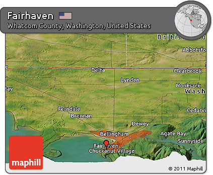 Satellite Panoramic Map of Fairhaven