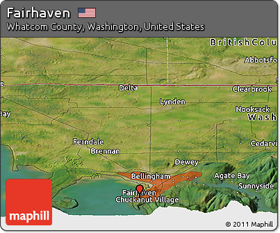 Satellite Panoramic Map of Fairhaven