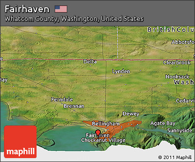Satellite Panoramic Map of Fairhaven
