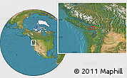 Satellite Location Map of the area around 48° 54' 57" N, 123° 10' 30" W