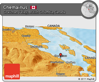 Political Panoramic Map of Chemainus