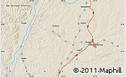 Shaded Relief Map of the area around 48° 54' 57" N, 125° 1' 30" E