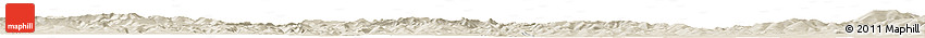 Shaded Relief Horizon Map of the Area around 48° 54' 57" N, 131° 49' 29" E