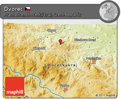 Physical 3D Map of Dvorec