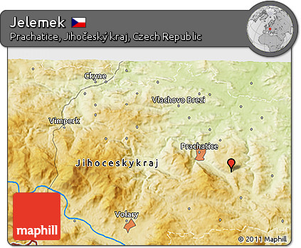 Physical 3D Map of Jelemek