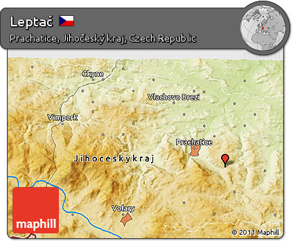 Physical 3D Map of Leptač