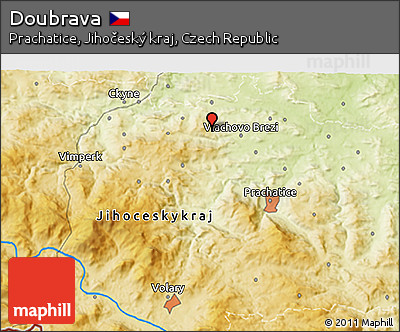 Physical 3D Map of Doubrava