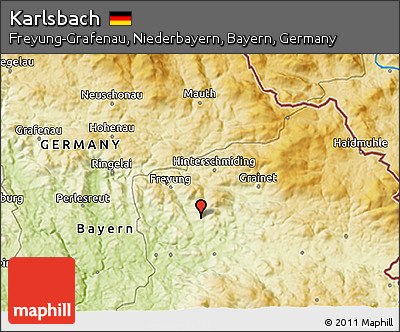 Physical 3D Map of Karlsbach