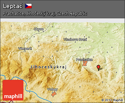 Physical 3D Map of Leptač