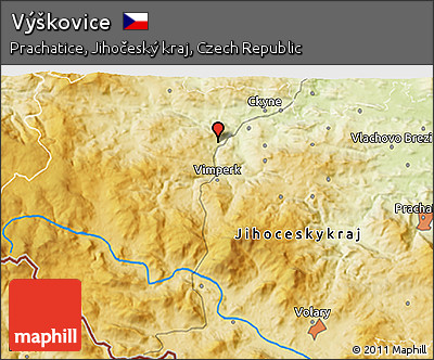 Physical 3D Map of Výškovice