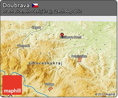 Physical 3D Map of Doubrava