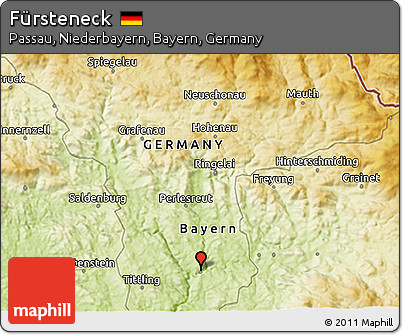 Physical 3D Map of Fürsteneck