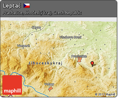 Physical 3D Map of Leptač