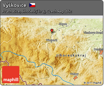Physical 3D Map of Výškovice
