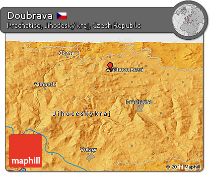 Political 3D Map of Doubrava