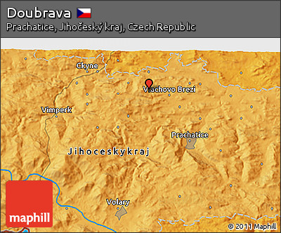 Political 3D Map of Doubrava