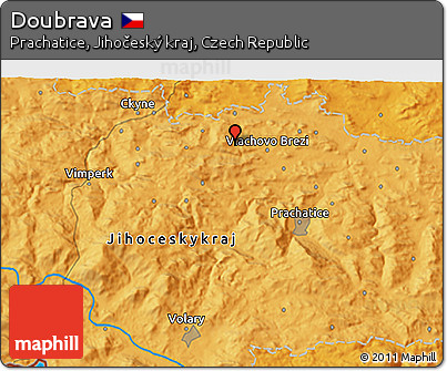 Political 3D Map of Doubrava