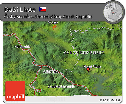 Satellite 3D Map of Další Lhota