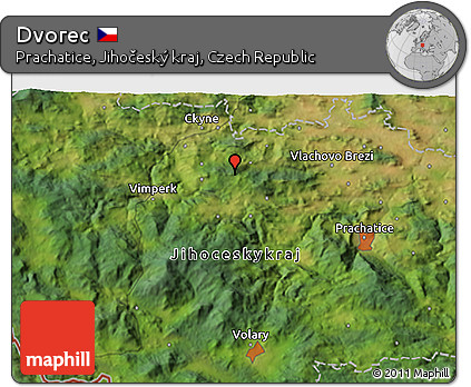 Satellite 3D Map of Dvorec