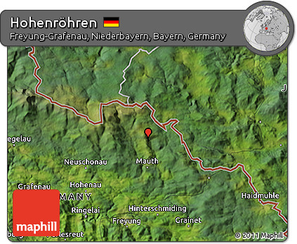 Satellite 3D Map of Hohenröhren