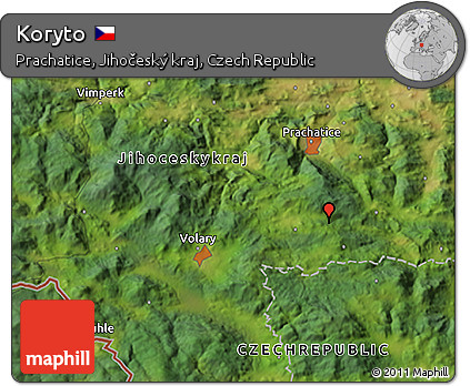 Satellite 3D Map of Koryto