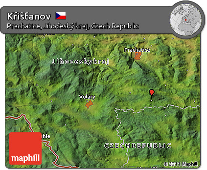 Satellite 3D Map of Křišťanov