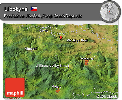 Satellite 3D Map of Libotyně