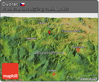 Satellite 3D Map of Dvorec