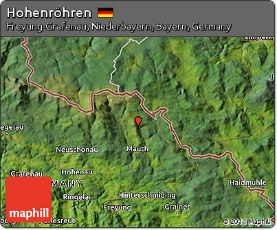Satellite 3D Map of Hohenröhren