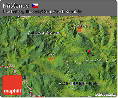 Satellite 3D Map of Křišťanov