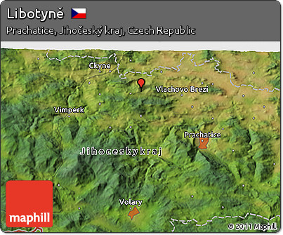 Satellite 3D Map of Libotyně