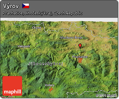 Satellite 3D Map of Výrov