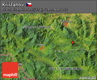 Satellite 3D Map of Křišťanov