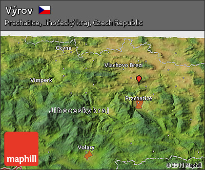 Satellite 3D Map of Výrov