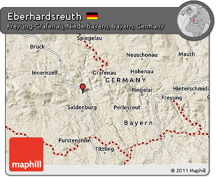 Shaded Relief 3D Map of Eberhardsreuth