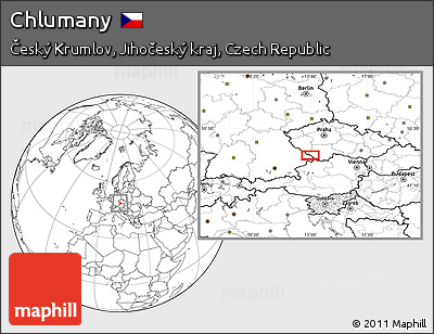 Blank Location Map of Chlumany
