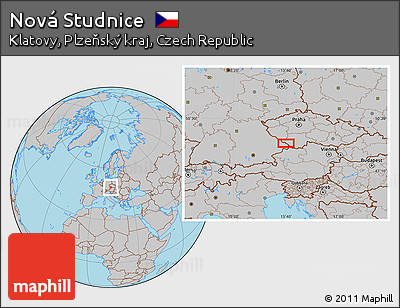 Gray Location Map of Nová Studnice