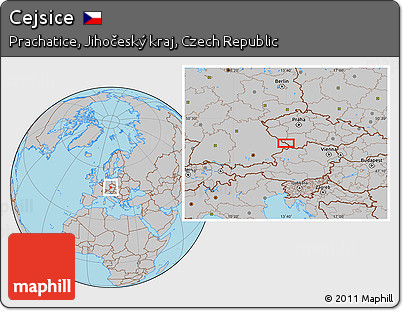 Gray Location Map of Cejsice