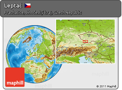 Physical Location Map of Leptač
