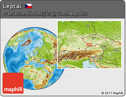 Physical Location Map of Leptač