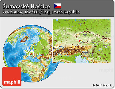 Physical Location Map of Šumavské Hoštice
