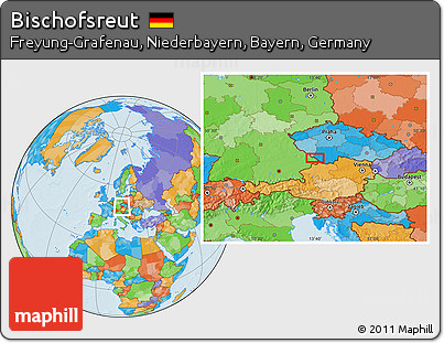 Political Location Map of Bischofsreut