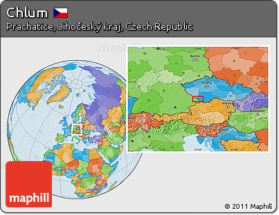 Political Location Map of Chlum