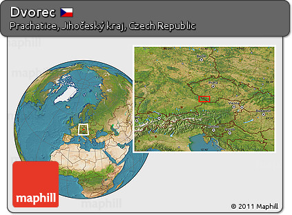 Satellite Location Map of Dvorec