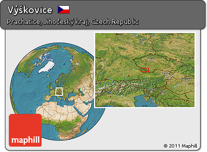 Satellite Location Map of Výškovice