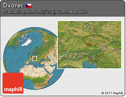 Satellite Location Map of Dvorec