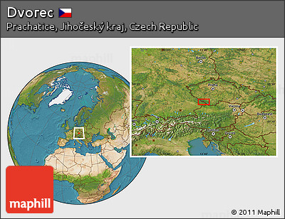 Satellite Location Map of Dvorec