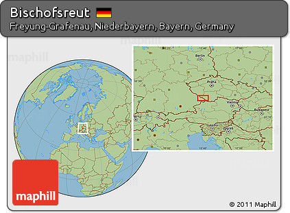 Savanna Style Location Map of Bischofsreut