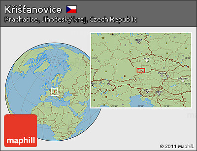 Savanna Style Location Map of Křišťanovice
