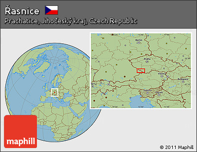 Savanna Style Location Map of Řasnice